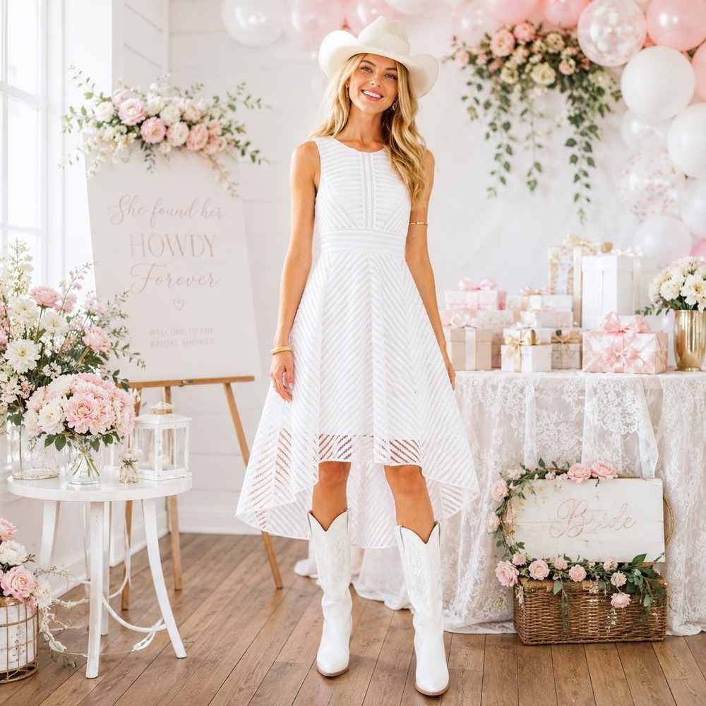 Lilly Pulitzer White Chevron Eyelet Lace High-Low Dress XS Sleeveless White